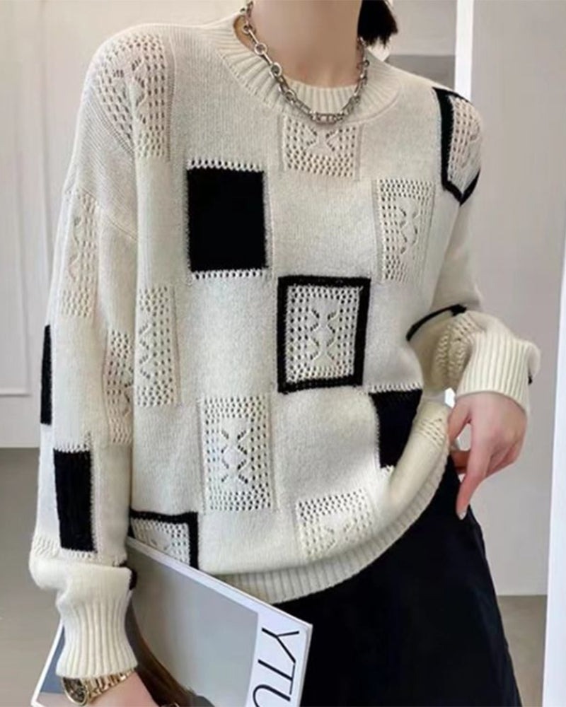 Nancy | Patchwork Knit Jumper