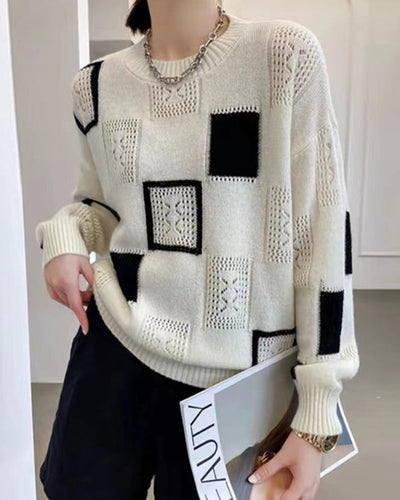 Nancy | Patchwork Knit Jumper