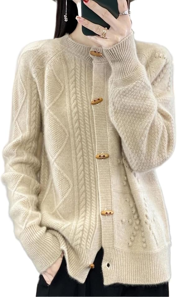 Wendy | Cashmere Crew Neck Cardigan