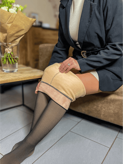Deena | Transparent Effect Fleece Tights