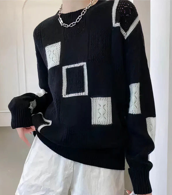 Nancy | Patchwork Knit Jumper