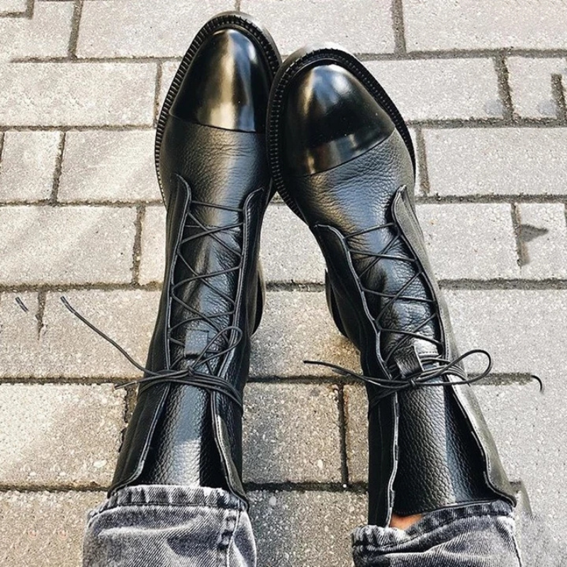 Rita | Leather Flat Noots