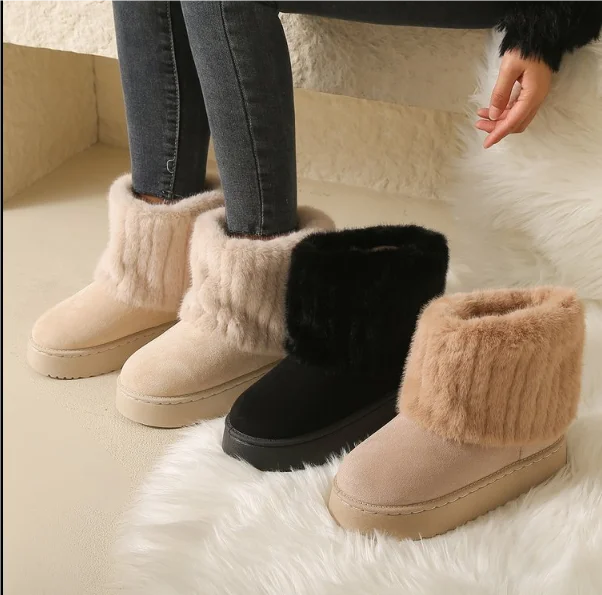 Nora | Waterproof mid-heel snow boots with plush lining