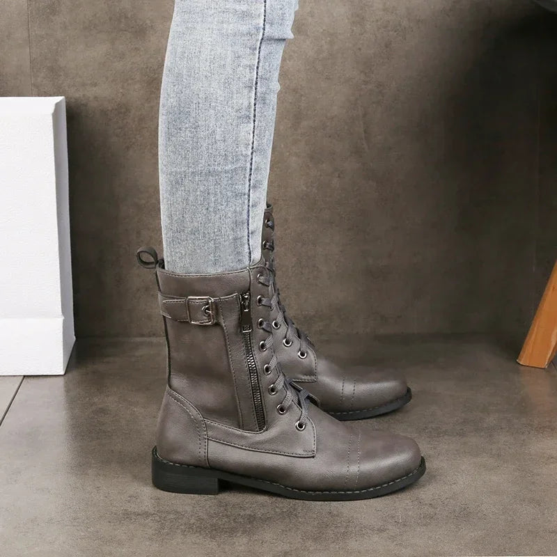 Amber | Lace-Up Rider Boots