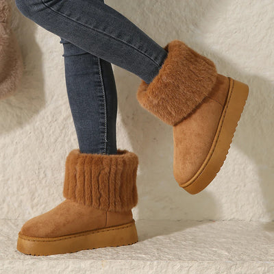 Nora | Waterproof mid-heel snow boots with plush lining