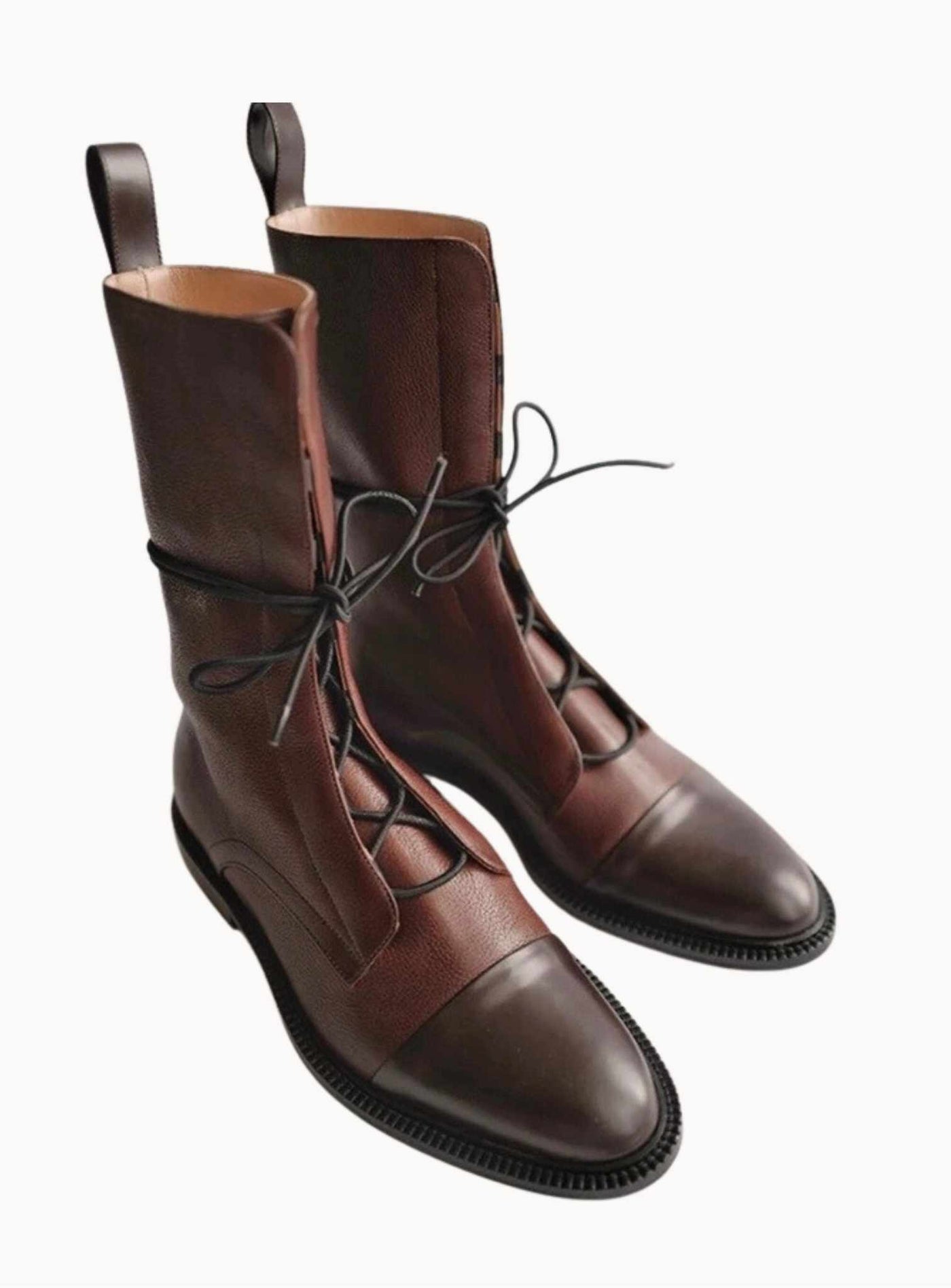Rita | Leather Flat Noots